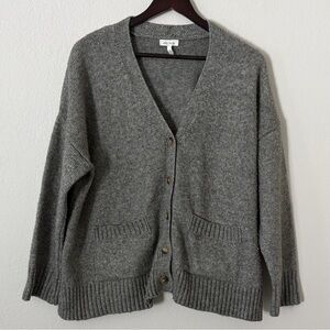 Ella Moss Women’s Gray Button Front Sweater Cardigan Size Large